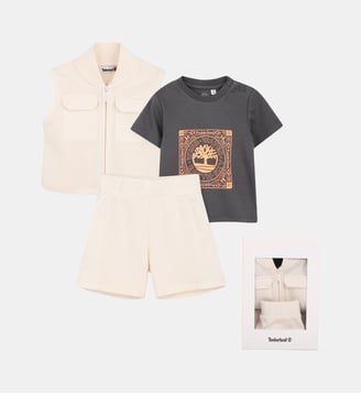Ensemble cardigan, t-shirt et short - Timberland - Ivoire
