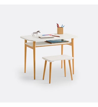 Bureau + banc écolier Jimi - La Redoute Interieurs - Blanc