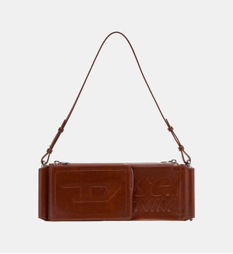 Flag-D-Sac bandoulière modulaire avec logo embossé - Diesel - Marron