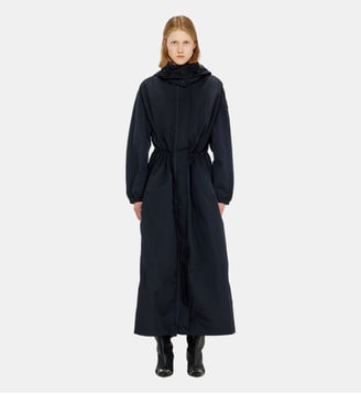 Trench en nylon avec capuche amovible - Diesel - Bleu nuit