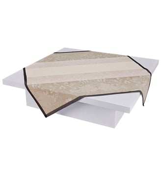 Petit Carré déco Bengale - Le Jacquard Francais - Beige marron
