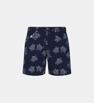 Bermuda en coton Ronde Des Tortues - Vilebrequin - Bleu marine