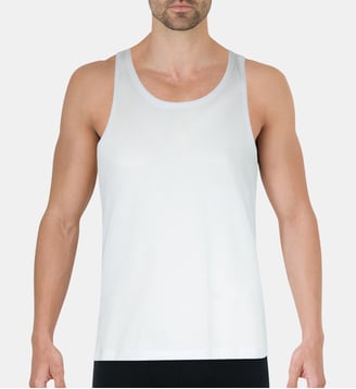 Débardeur homme maille aérée coton - Eminence - Blanc