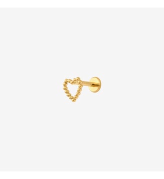 Piercing plat love - candy - Caroline Najman - Doré