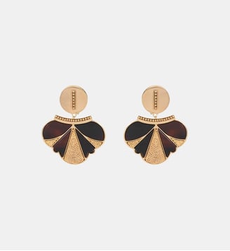 Boucles d'oreilles clips   - Hawaï - Satellite - Noir