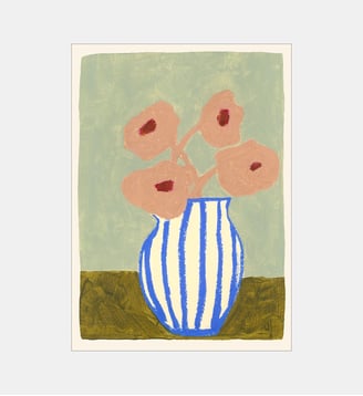 Poster   Pink Flowers - The Poster Club x Carla Llnaos - Poster & Frame - Multicolore