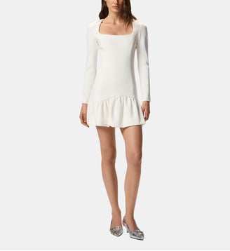 Mini-robe à encolure carrée - Pinko - Blanc et blanche neige