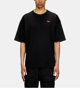 T-shirt avec Oval D rouge Diesel