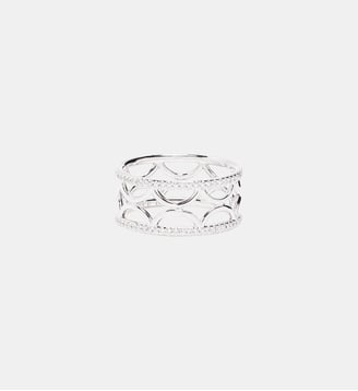 Bague bandeau Perpétuel.le semi-pavée - Loyal.e Paris - Or blanc
