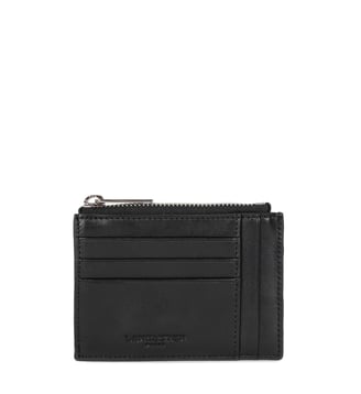 Porte-cartes zippé cuir  - Lancaster - Noir