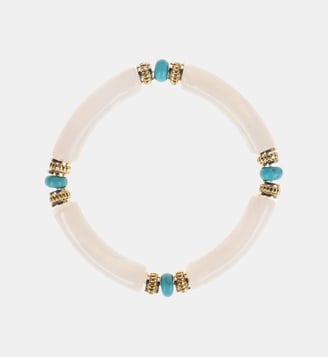 Bracelet de perles elastiqué NOMADE - Hipanema - Blanc
