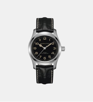 Montre automatique Khaki field Noir H70605731 - Hamilton - Argenté