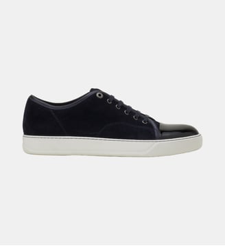 Sneakers Dbb1 En Suede Et Cuir Vernis - Lanvin - Bleu foncé