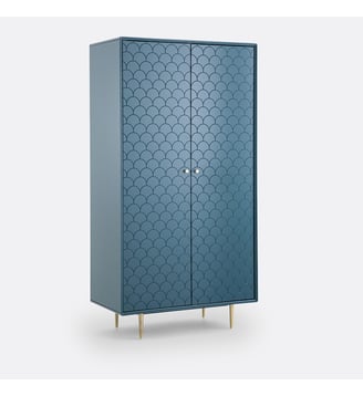 Armoire 2 portes - La Redoute Interieurs - Bleu de prusse