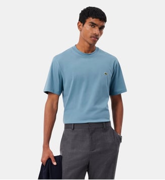 T-shirt coton - Lacoste - Bleu aral