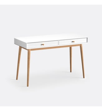 Bureau 2 tiroirs - La Redoute Interieurs - Blanc
