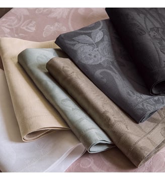 Nappe Tivoli 100% lin - Le Jacquard Francais - Gris