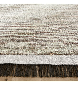 Tapis jute laine et coton, tissé plat - AM.PM - Anthracite