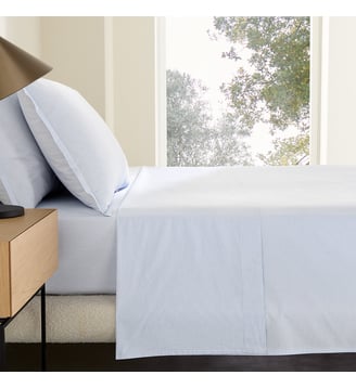 Drap plat en percale de coton lavé 120 fils AM.PM