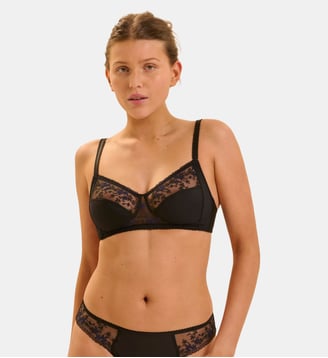Soutien-gorge sans-armatures structuré - Noir - Simone Pérèle - Noir