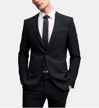 Veste de costume en laine slim Allan - Digel - Noir