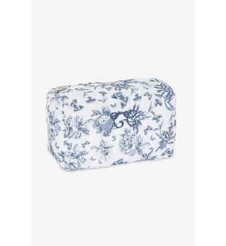 Trousse de toilette - Imprimé inspiration toile de jouy - Tartine Et Chocolat - Marine