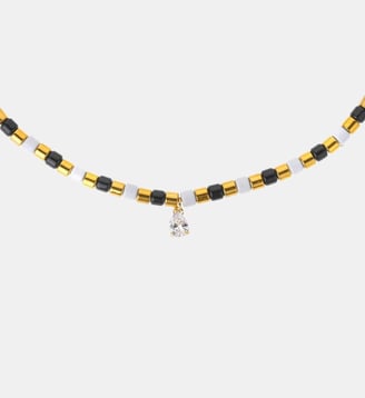 Collier avec perles et pampille en crystal SARBAKANE - Hipanema - Noir