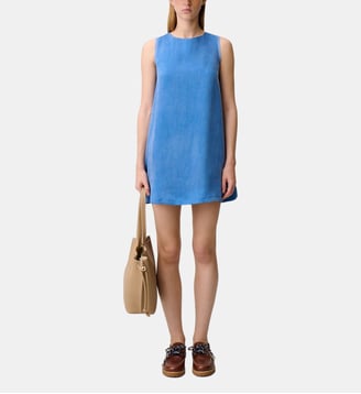 Robe babydoll courte - Claudie Pierlot - Bleu amsterdam
