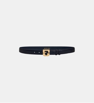 ceinture signature en cuir - le lauren - Gerard Darel - Marine