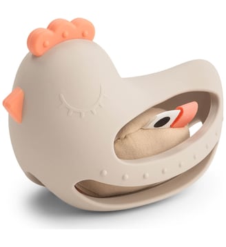 Jouet dentition et préhension avec hochet - Done by Deer - Beige