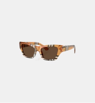 Lunettes de soleil Œil de chat BE4441U - Burberry - Sable à  carreaux