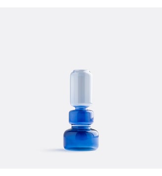 Vase en verre H19 cm - La Redoute Interieurs - Bleu