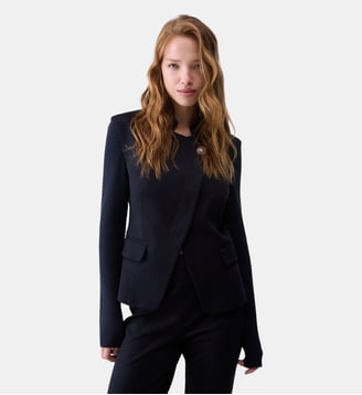 Blazer avec manches en maille - Liu Jo - Bleu foncé