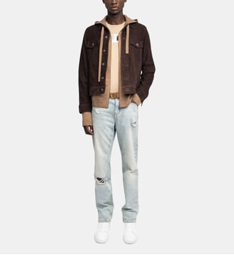 Veste Bases Cuir Suede - Zadig&Voltaire - Marron dark chocolate