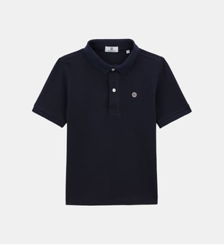 Polo manches courtes Lucas garçon - Serge Blanco - Bleu foncé