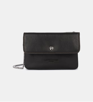 Petit double pochette Soft PM en cuir - Lancaster - Marron