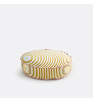 Coussin de sol, velours, 50x50 cm - La Redoute Interieurs - Imprimé rayures
