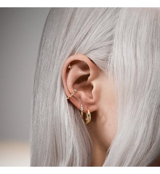 Créole Elena Blanche - Nebuleuse Bijoux - Argent