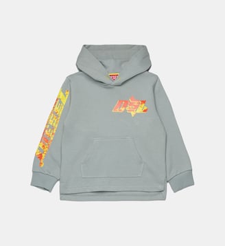 Sweat à capuche avec logo - Diesel Kids - Argent