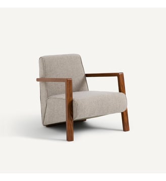 Fauteuil tissu laine et polyester - AM.PM - Naturel