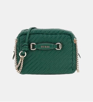 Mini sac à bandoulière Francy tressé - Guess - Vert foncé