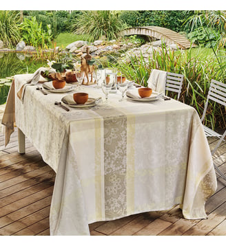 Nappe pur coton Mille dentelles - Garnier Thiebaut - Naturel