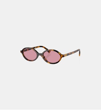 Lunettes de soleil Ovale MU 04ZS - Miu Miu - Rouge foncé