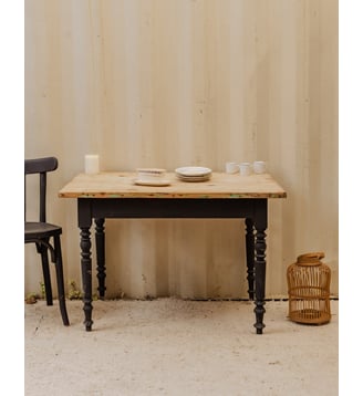 Bureau en bois noir Edouard N°1054- Produit chiné - Debongout - Bois clair