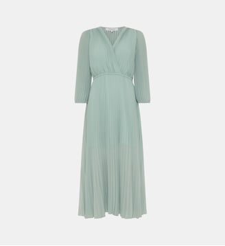 Robe longue plissée - RAYNA - Gerard Darel - Vert d'eau