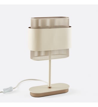 Lampe à poser double en métal fer - La Redoute Interieurs - Craie