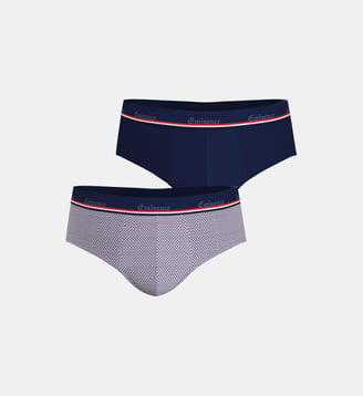 Slips, Lot de 2, FAIT EN FRANCE - Eminence - Cocarde marine