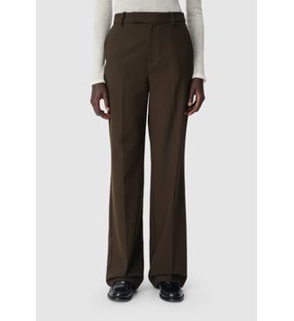 Pantalon de tailleur façon laine froide - Ikks - Vert kaki
