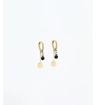 Boucles d'oreilles Josephine  en Acier doré - Zag Bijoux - Doré et noir