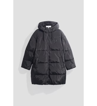 Doudoune mi-longue à capuche - ADNA - Gerard Darel - Noir